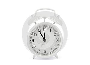 White old style alarm clock