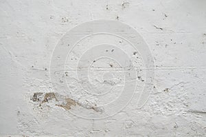 White Old Vintage Pain Peeling Wall Cracks Texture for background and design art work