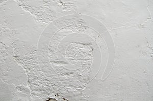 White Old Vintage Pain Peeling Wall Cracks Texture for background and design art work