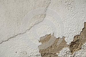 White Old Vintage Pain Peeling Wall Cracks Texture for background and design art work