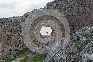 White old windmill on the hill near Consuegra