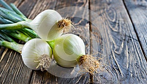 White onions, copyspace on a side