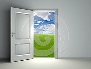 White open door