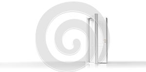 White open door isolated on white