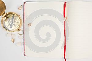 White open pages notebook.