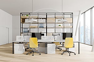 White open space office interior