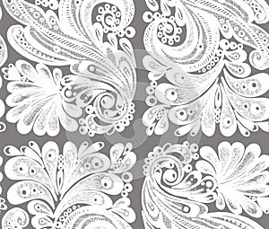 White openwork on gray background.