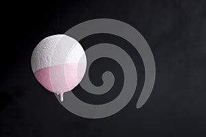 White orange with dripping pink paint, free space