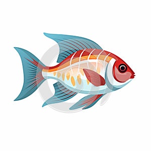 White and orange goldfish yellow discus tri color goldfish chef brown bristlenose pleco largemouth bass vector