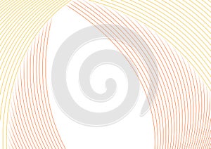 White and orange minimal abstract background with wavy linear pattern
