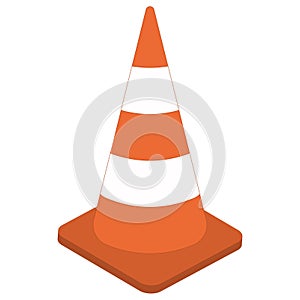 White orange traffic cone 3d sign vector cone cartoon traffic control