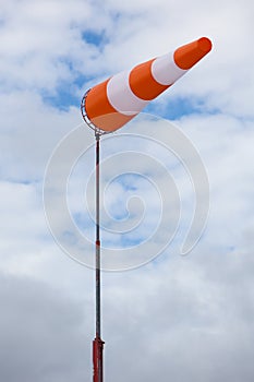 White and orange wind sleeve