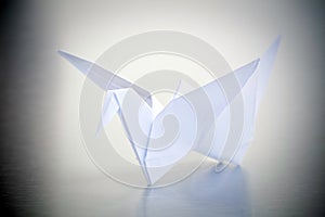 White Origami Crane