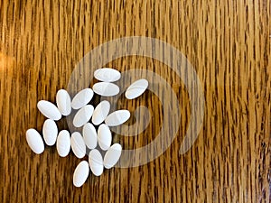 White oval pills medicine