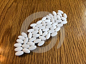 White oval pills medicine