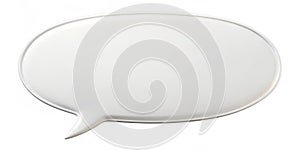 White Oval Speech Bubble 3D Render