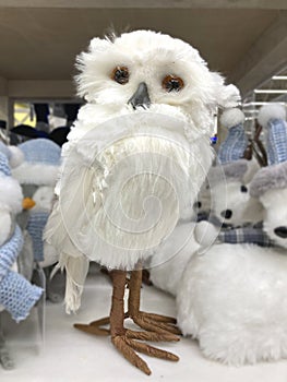 white owl dummy toy at the shop