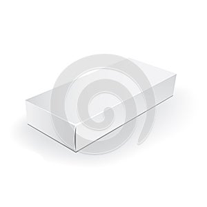 White package box. Packaging mock up template. Good for a food,