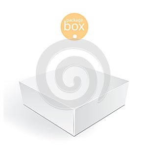 White package box. Packaging mock up template. photo