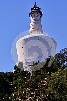 White Pagoda in Beihai park, Beijing, China