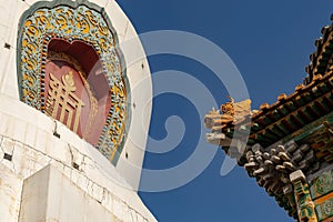 White Pagoda in Beihai park in Beijing, China