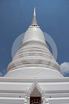 White Pagoda Bell Shape With Blue Sky