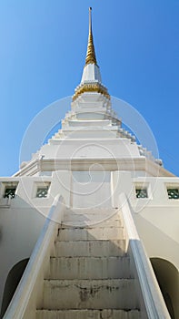 White pagoda with bule sky