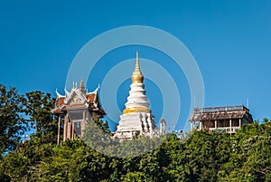 White Pagoda and Mondop , Chanthaburi, Thailand.