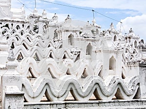 White pagoda Myatheindan in Mandalay, Myanmar 5