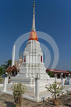 White pagoda with sky background