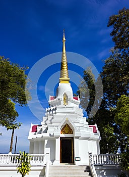 White pagoda at Wat Doi Mae Pang