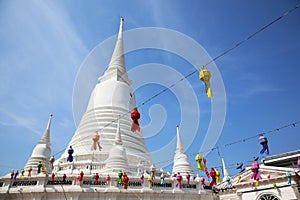 White Pagoda at Wat Prayurawongsawas Worawiharn in Bangkok