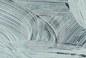 White paint layer on glass