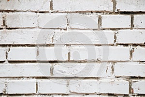 White painted brick wall