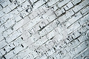 White painted brick wall background