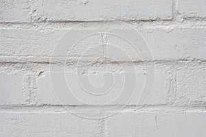 White painted brick wall background texture