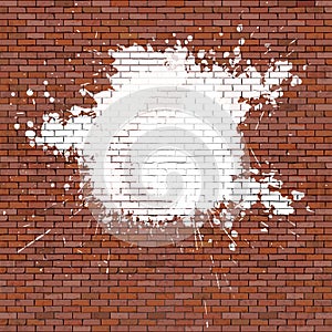 White painted brick wall pattern