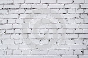 White painted brick wall texture. Abstract brickwall textured background