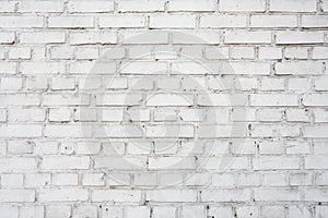 White painted brick wall texture. Abstract brickwall textured background