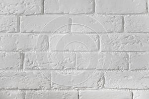 White painted brick wall texture background