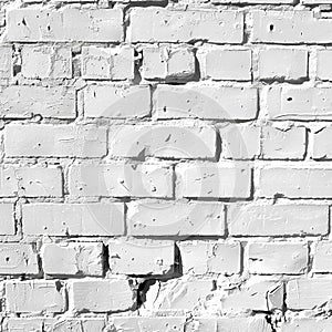 White Painted Brick Wall Texture, Background Concept