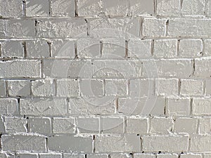 White painted brick wall texture Seamless background