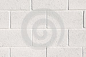 White painted concrete block wall photo