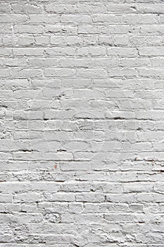 White painted empty brick wall