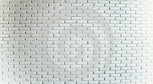 White painted old aged brick tile wall texture background