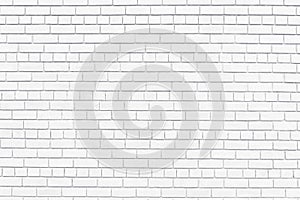 White painted old brick wall texture. Shabby rough whitewashed brickwork. Abstract light vintage background