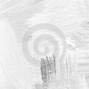 White painted textured abstract background with brush strokes in gray and black shades.