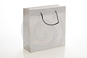 White paper bag with handle