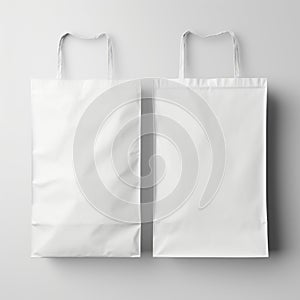 White Paper Bag Mockup In Maggi Hambling Style