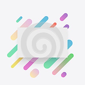 a white paper card with colorful backdrop
